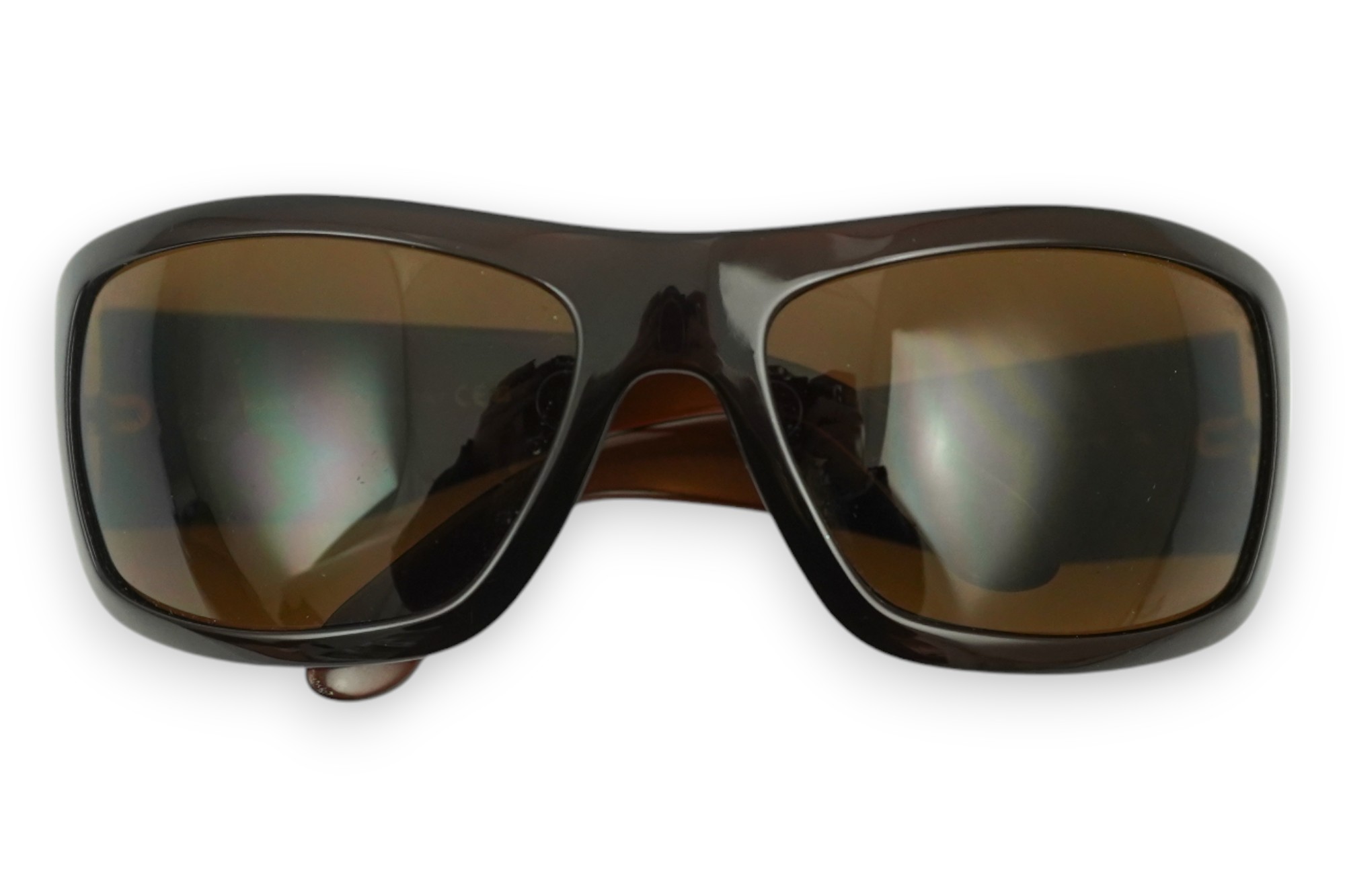 A pair of lady's brown Chanel sunglasses with hard case